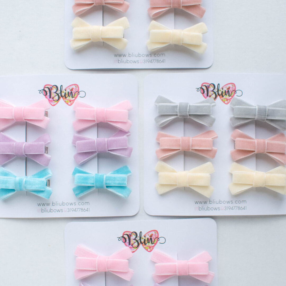 Par lazos Aura en cinta terciopelo