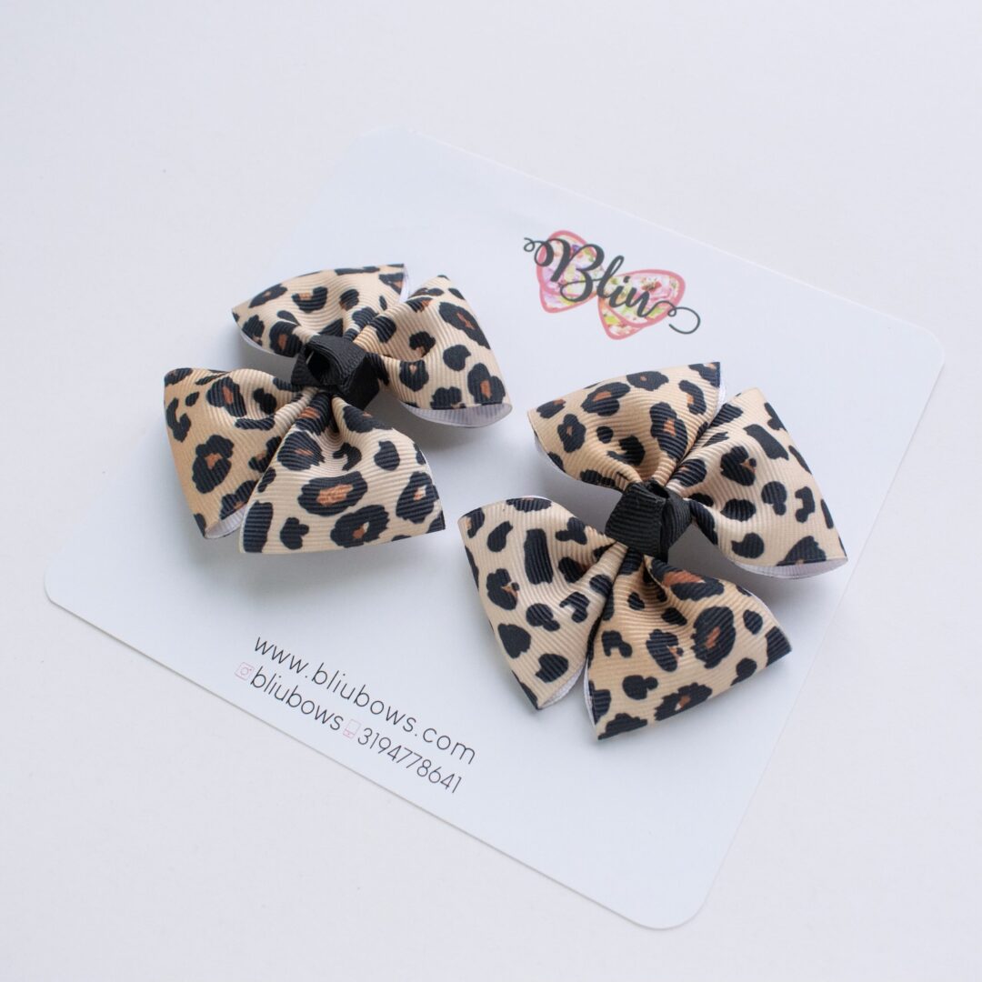 Par de lazos animal print