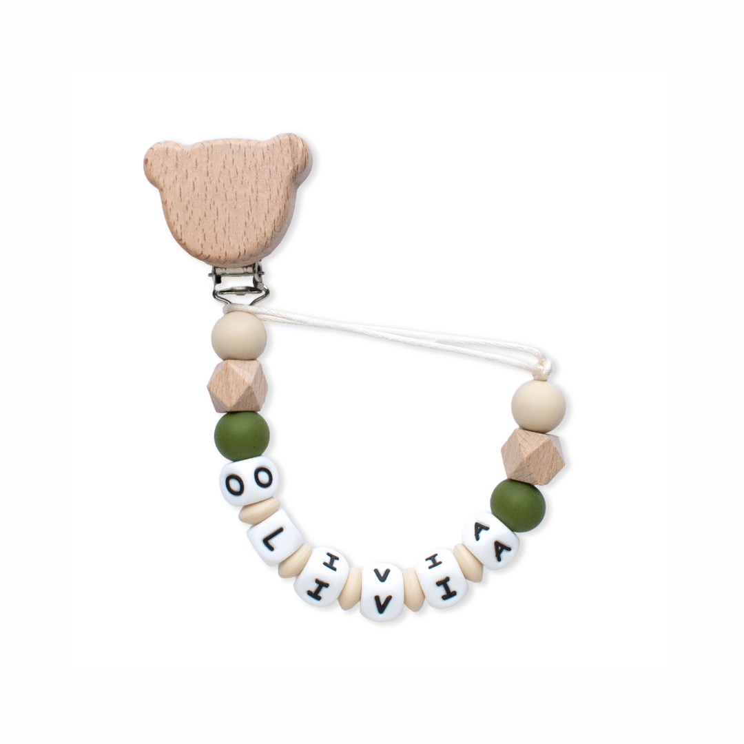 Sujetador de Chupo 6 Letras Personalizable