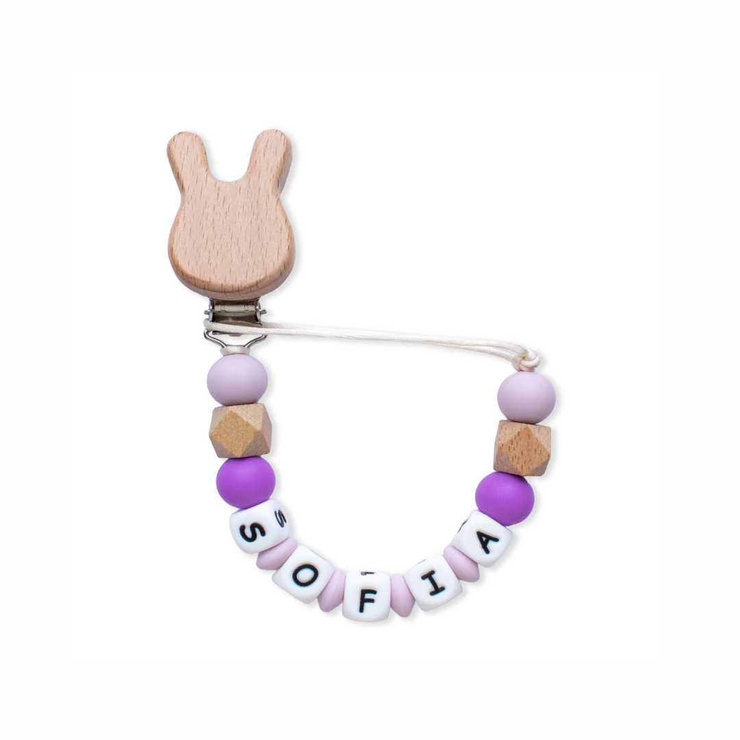 Sujetador de Chupo  5 Letras Personalizable